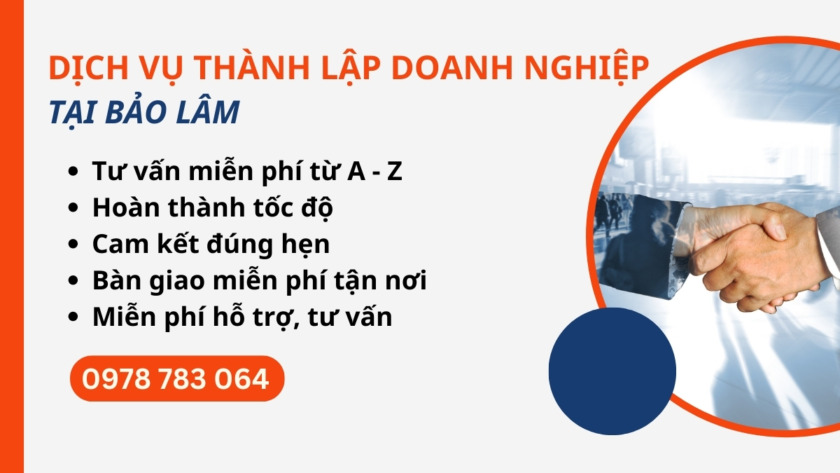 dịch vụ thành lập doanh nghiệp tại Bảo Lâm 